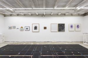 Installation View, Sala 1, Hamish Fulton, Richard Nonas, Antonio Rovaldi, Mauro Ghiglione, Luca Clabot, Vincenzo Casali